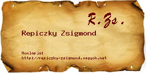 Repiczky Zsigmond névjegykártya