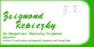 zsigmond repiczky business card